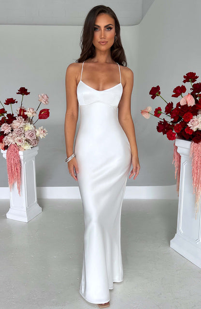 Malika Maxi Elbise - Ivory