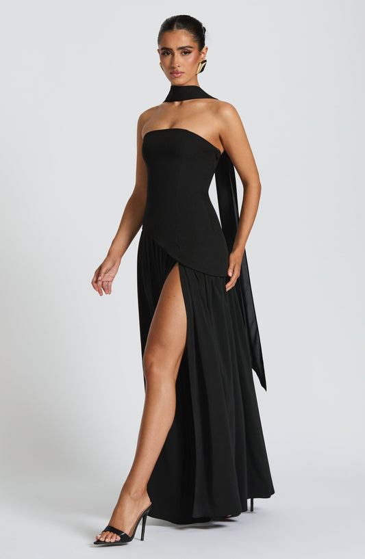 Maliyah Maxi Elbise - Siyah