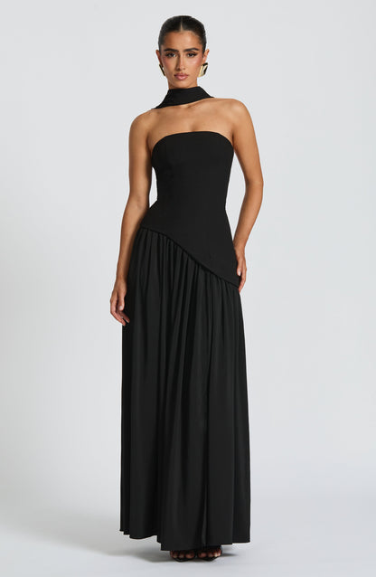 Maliyah Maxi Elbise - Siyah