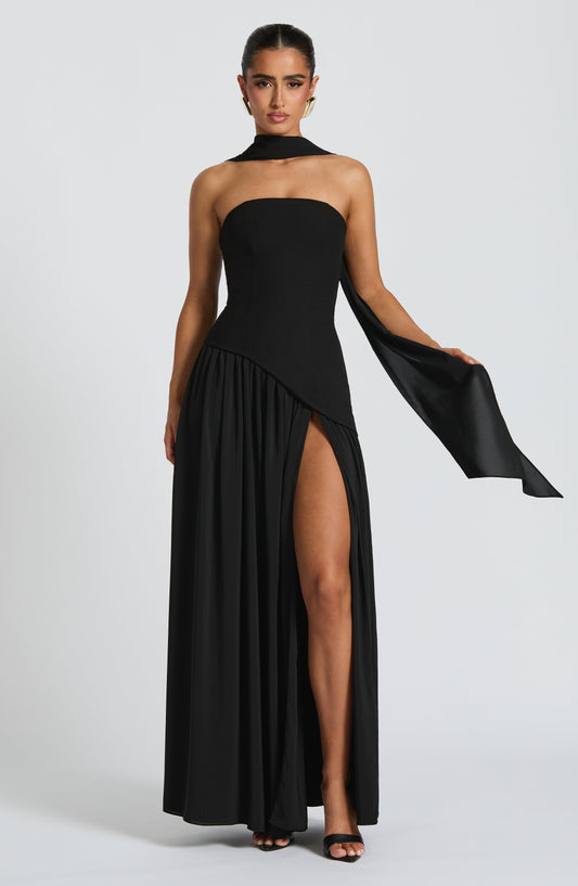 Maliyah Maxi Elbise - Siyah