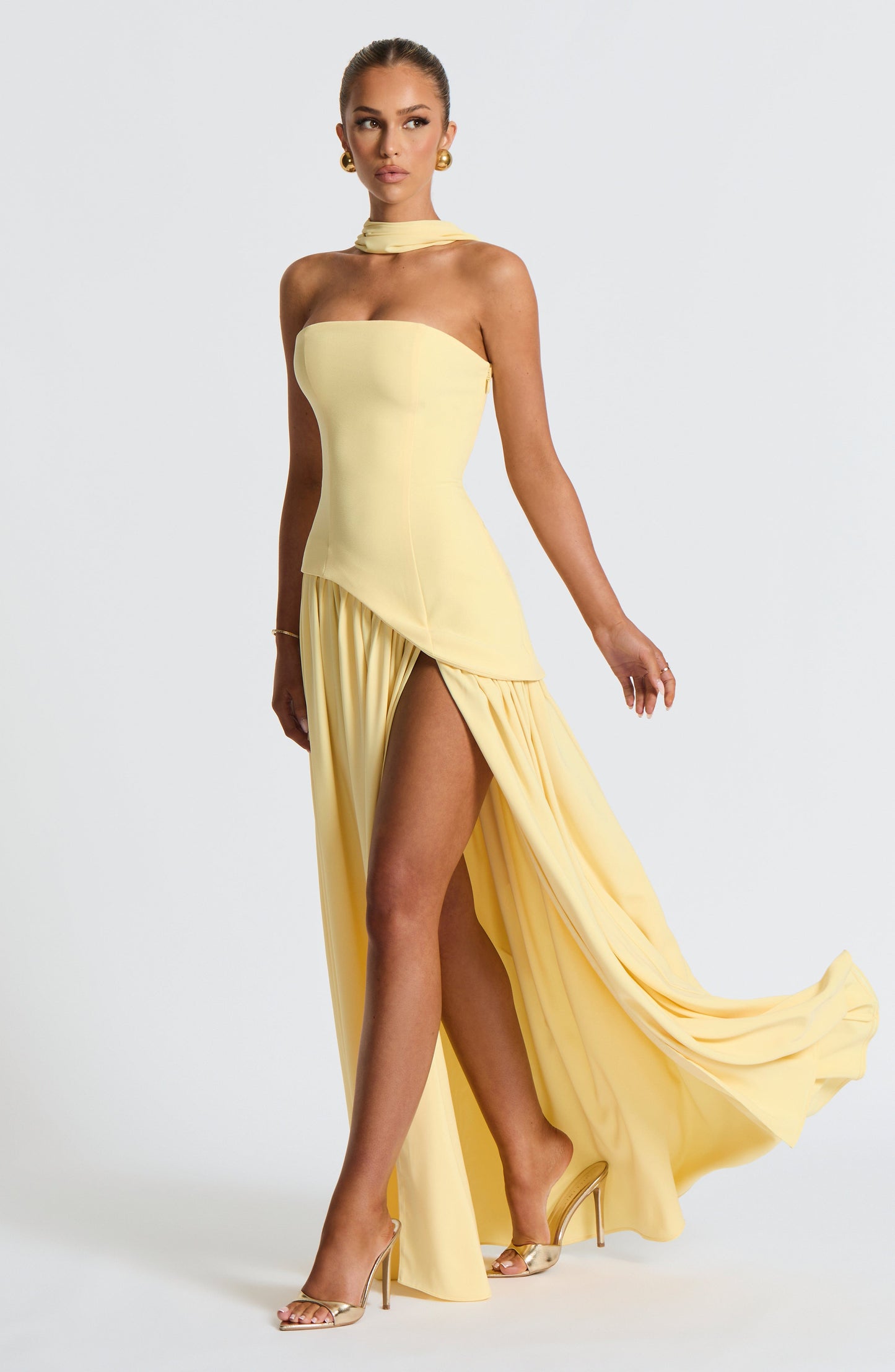 Maliyah Maxi Elbise - Limon