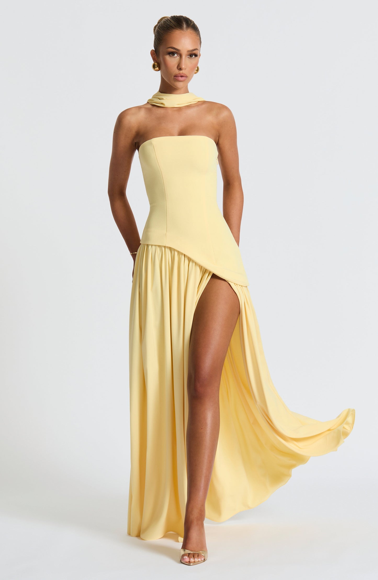 Maliyah Maxi Elbise - Limon