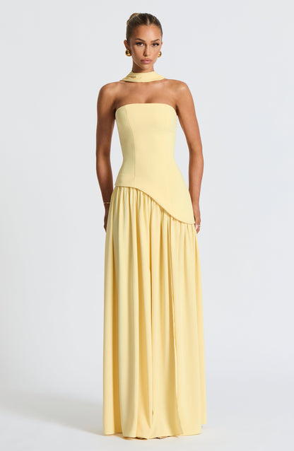Maliyah Maxi Elbise - Limon