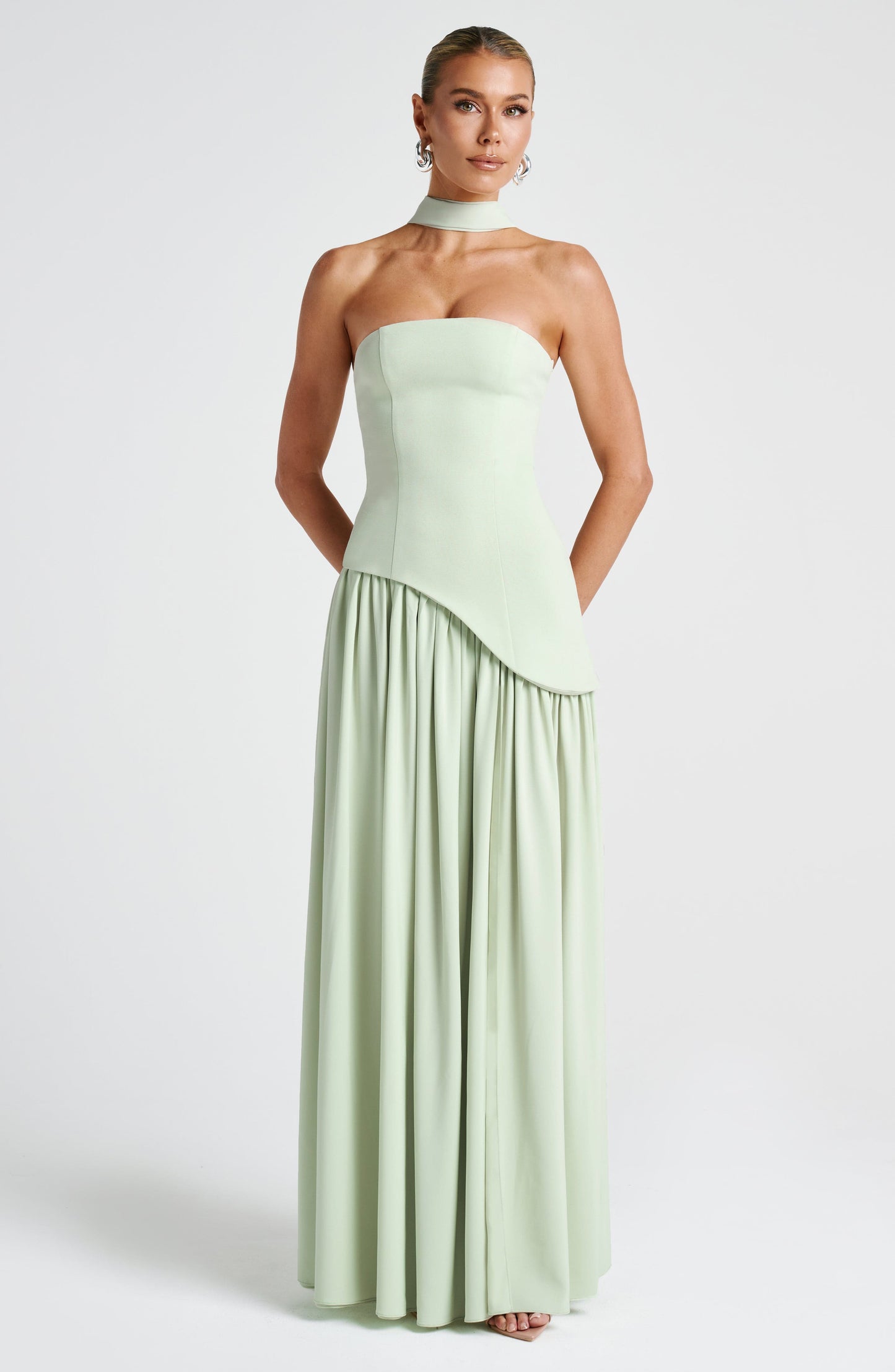 Maliyah Maxi Elbise - Nane