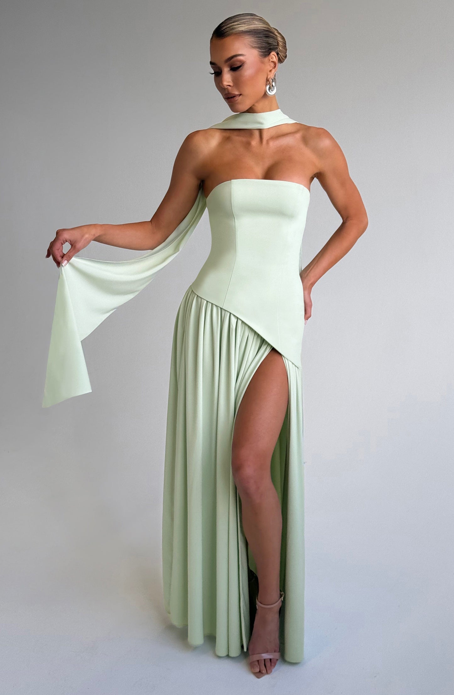 Maliyah Maxi Elbise - Nane