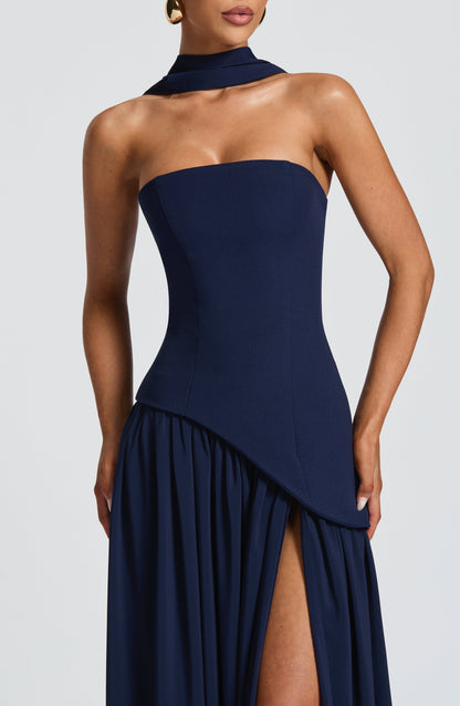 Maliyah Maxi Elbise - Lacivert