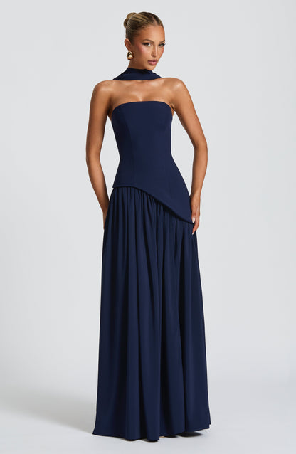 Maliyah Maxi Elbise - Lacivert