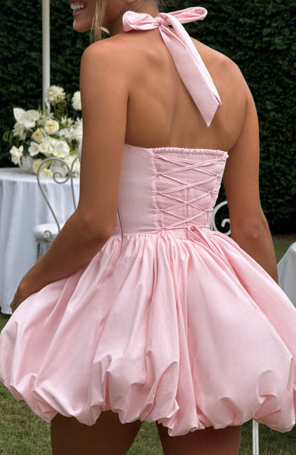 Maricia Mini Elbise - Pembe