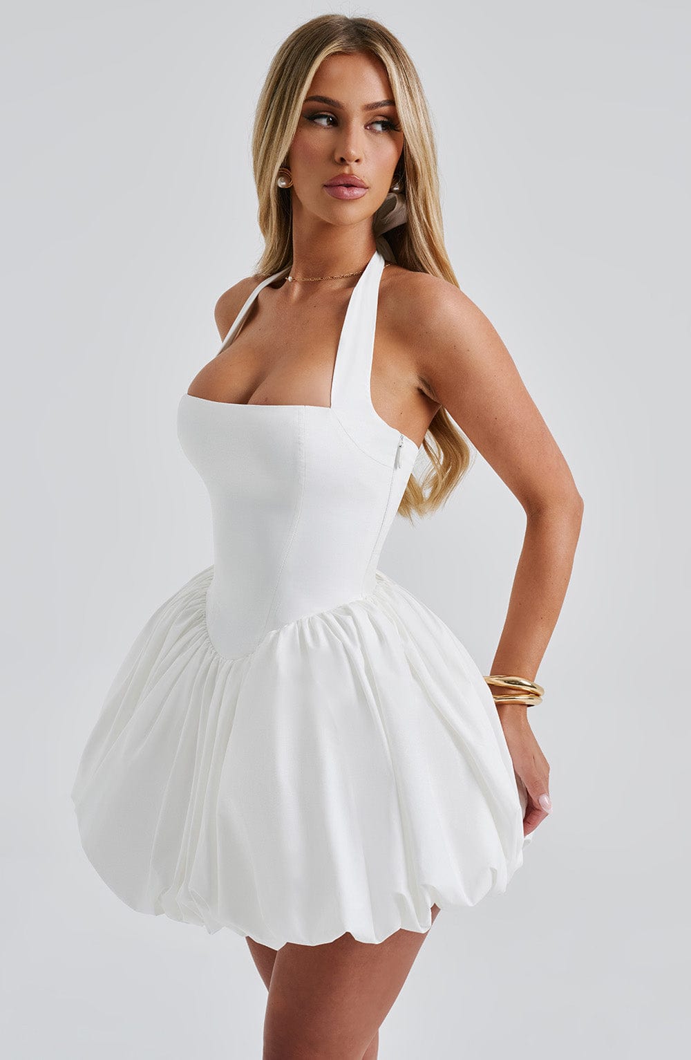 Maricia Mini Elbise - Ivory
