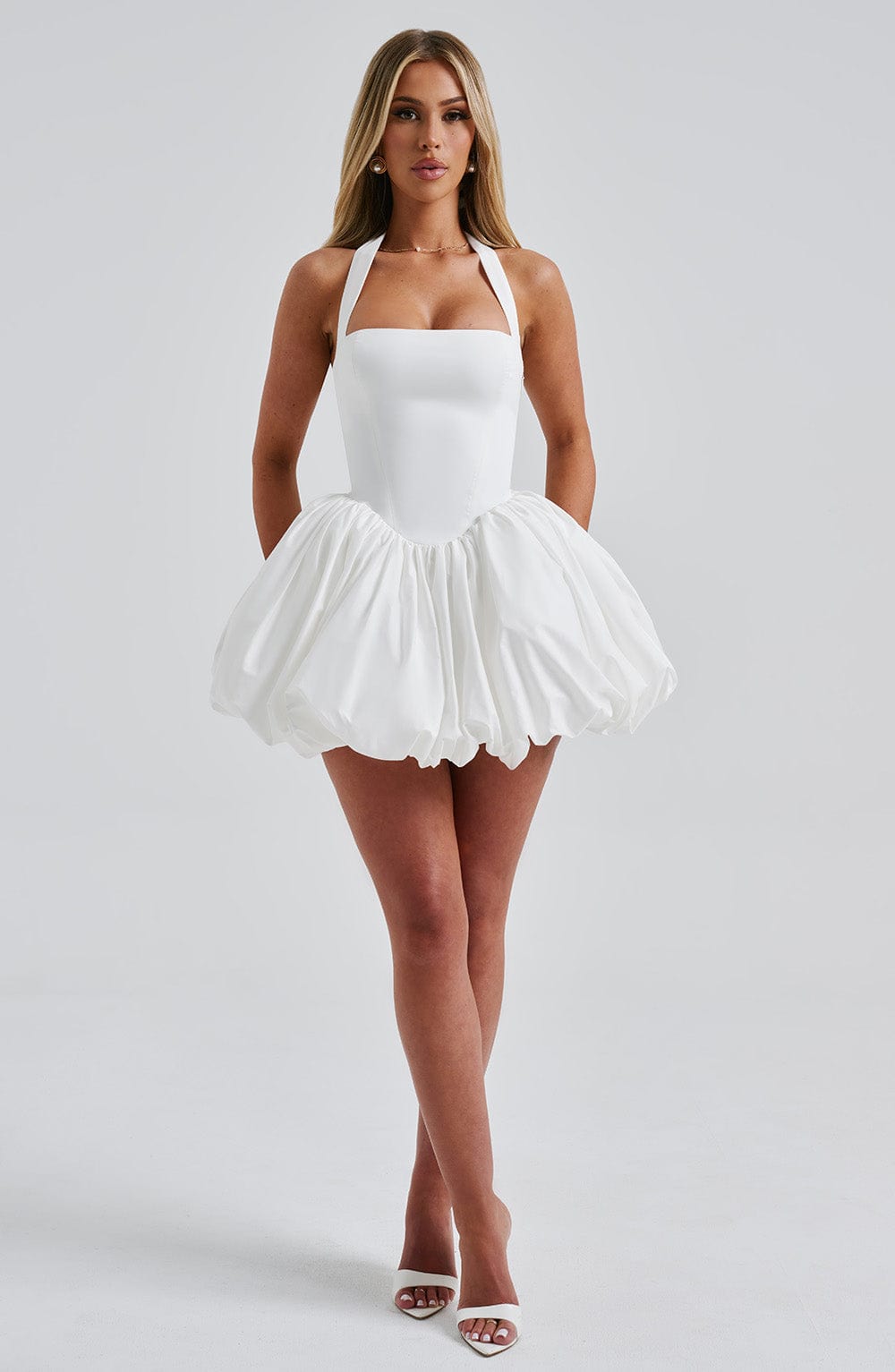 Maricia Mini Elbise - Ivory