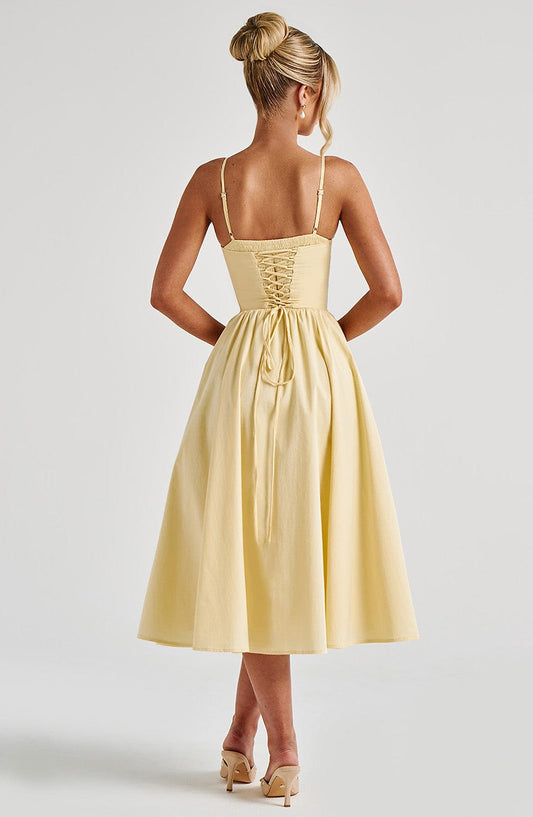 Mariella Midi Elbise - Limon