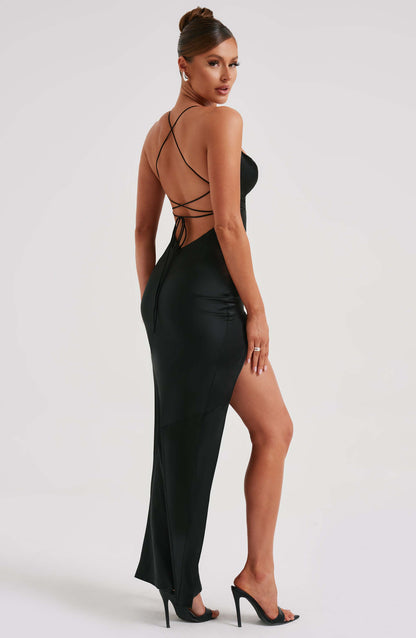 Misha Maxi Elbise - Siyah