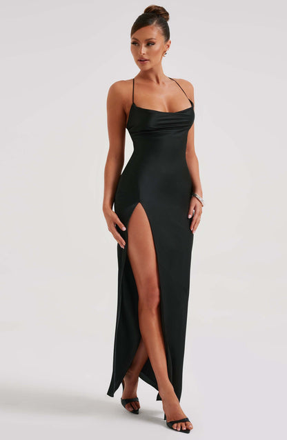 Misha Maxi Elbise - Siyah
