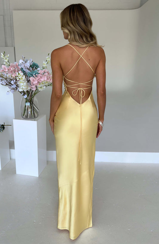 Misha Maxi Elbise - Limon