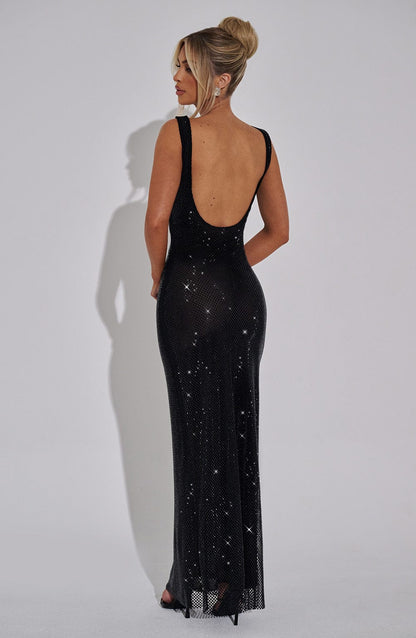 Petra Maxi Elbise - Siyah