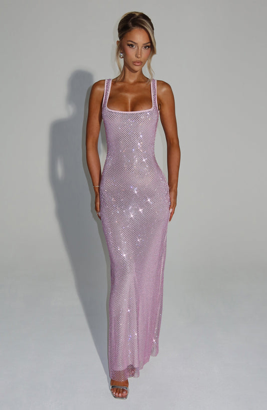 Petra Maxi Elbise - Pembe