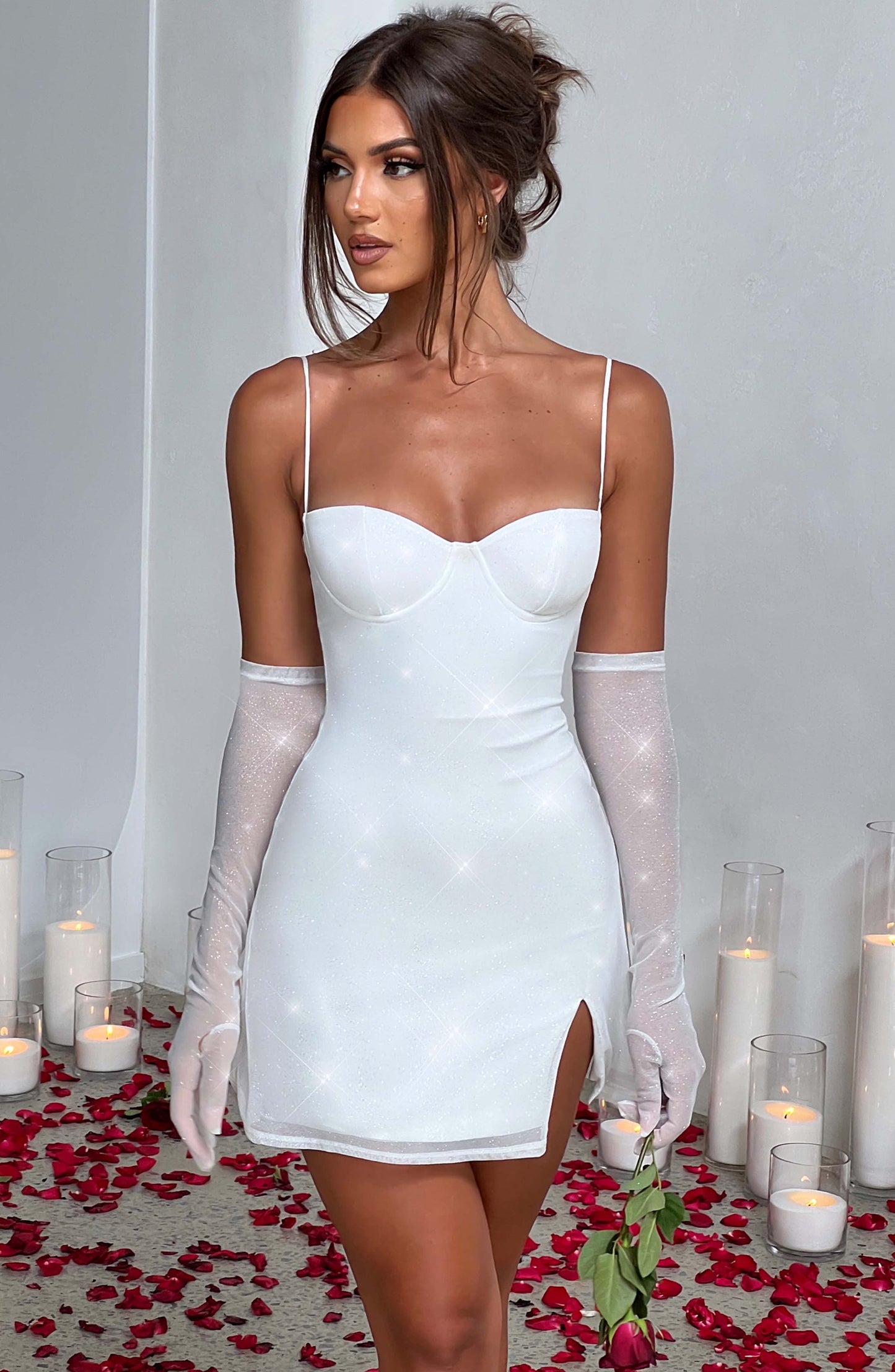 Pixie Mini Elbise - Fildişi