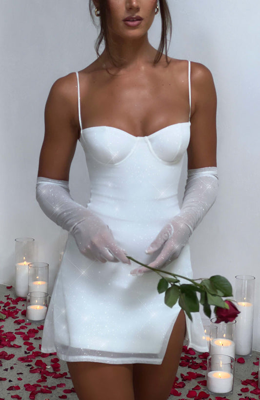 Pixie Mini Elbise - Fildişi