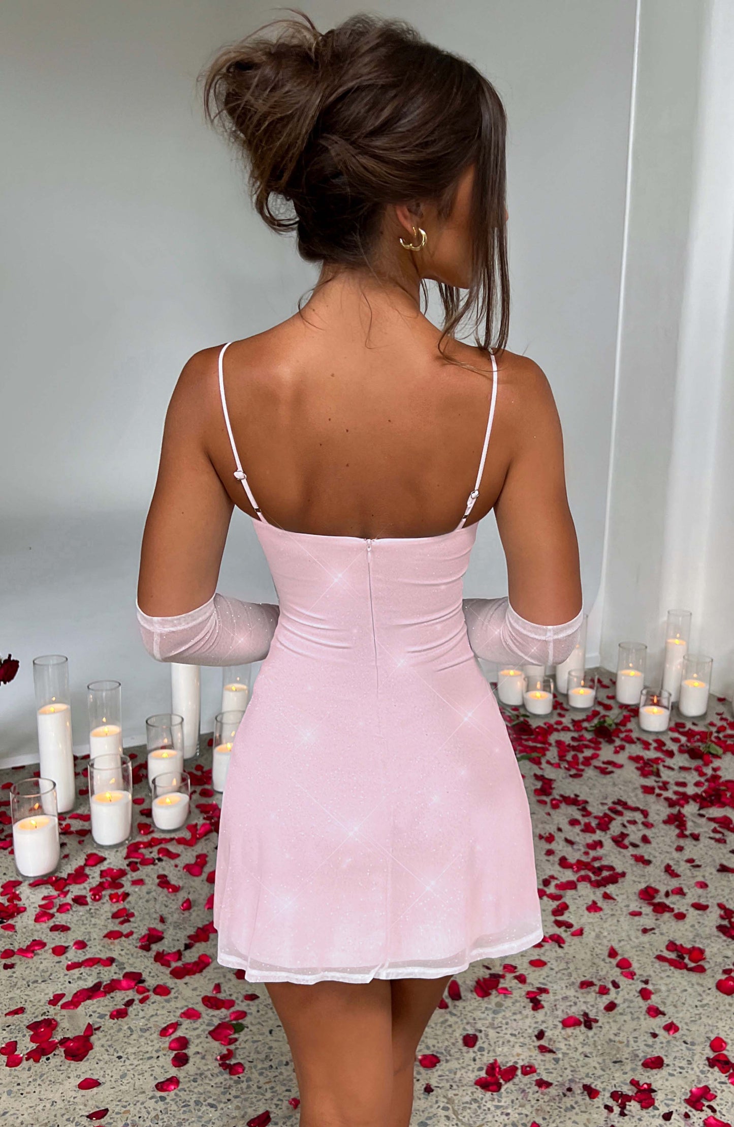 Pixie Mini Elbise - Pembe