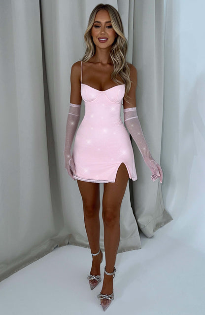 Pixie Mini Elbise - Pembe
