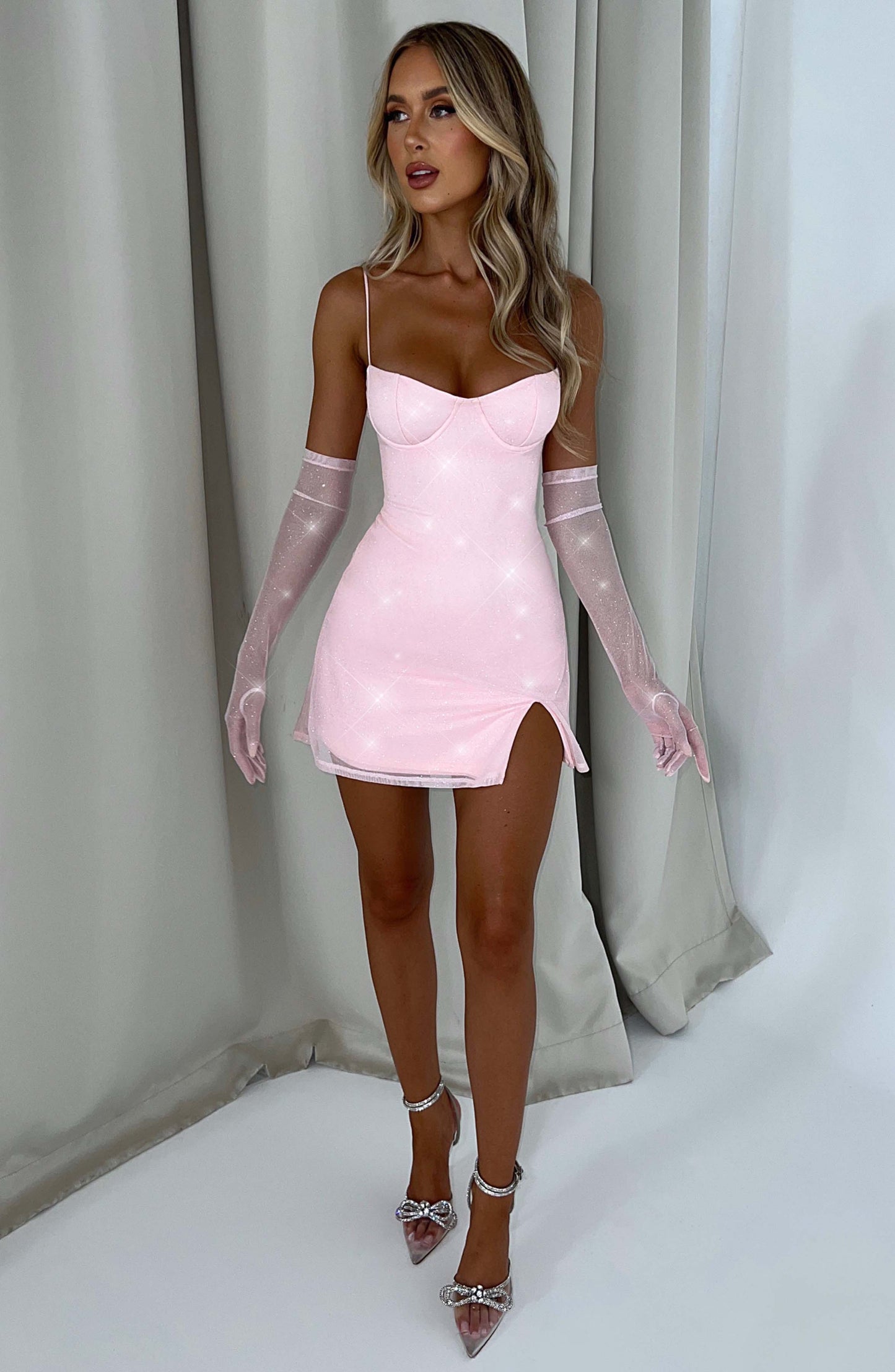 Pixie Mini Elbise - Pembe