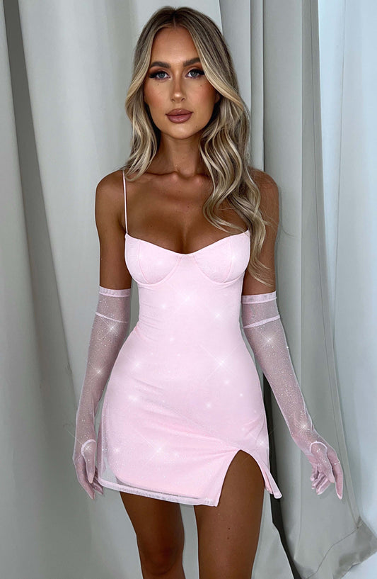 Pixie Mini Elbise - Pembe