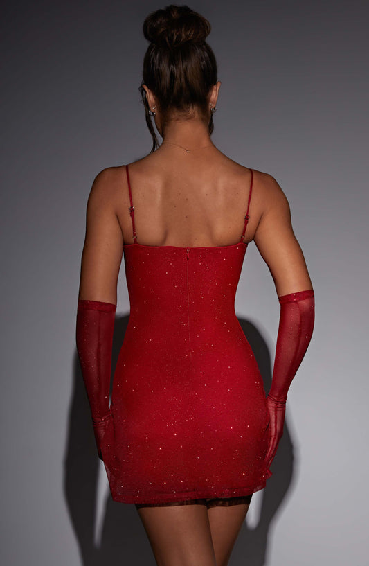 Pixie Mini Elbise - Kırmızı