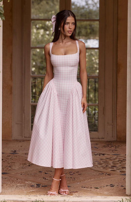 Sherrie Midi Elbise - Pembe