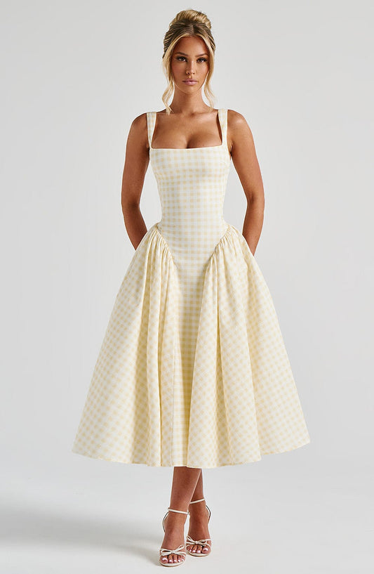Sherrie Midi Elbise - Limon