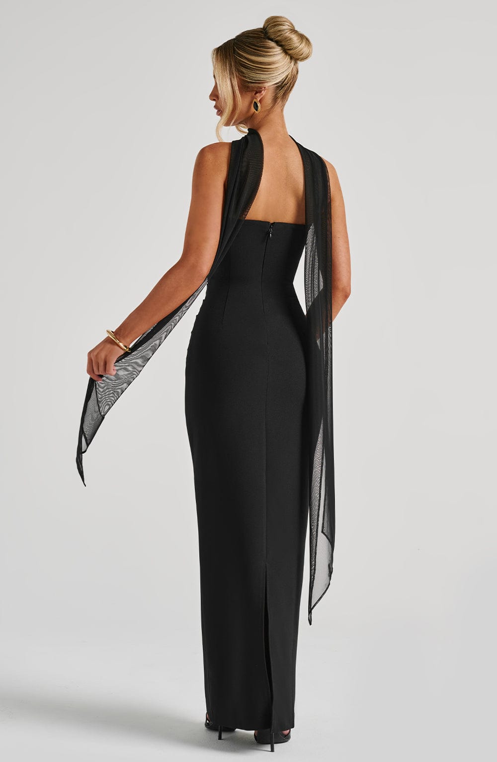 Yulia Maxi Elbise - Siyah