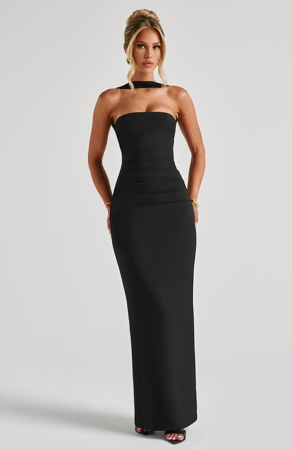 Yulia Maxi Elbise - Siyah