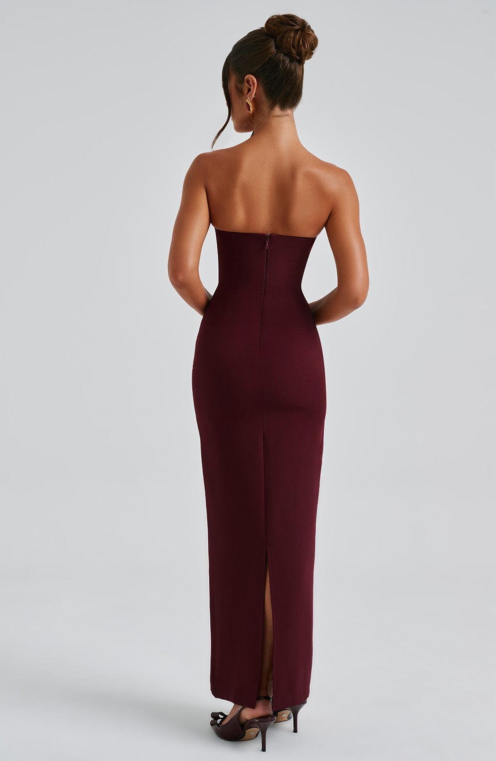 Yulia Maxi Elbise - Kiraz