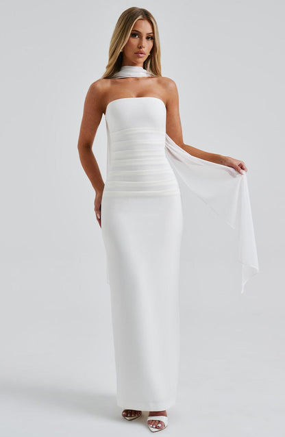 Yulia Maxi Elbise - Ivory