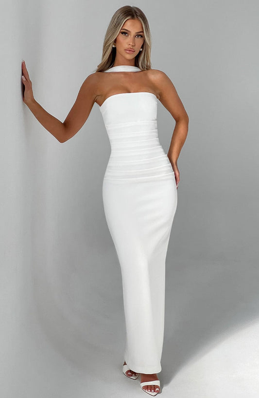 Yulia Maxi Elbise - Ivory
