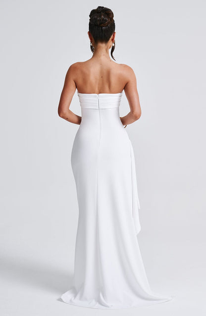 Zafira Maxi Elbise - Beyaz